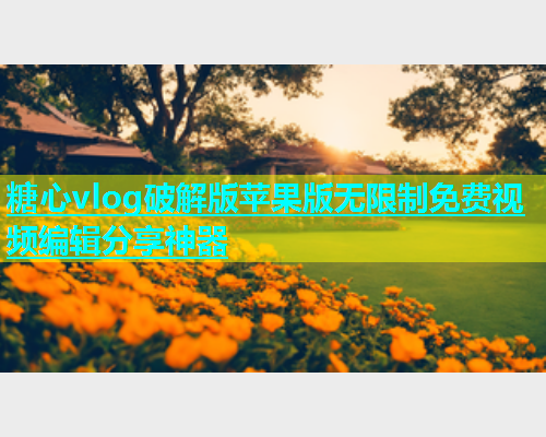 糖心vlog破解版苹果版无限制免费视频编辑分享神器